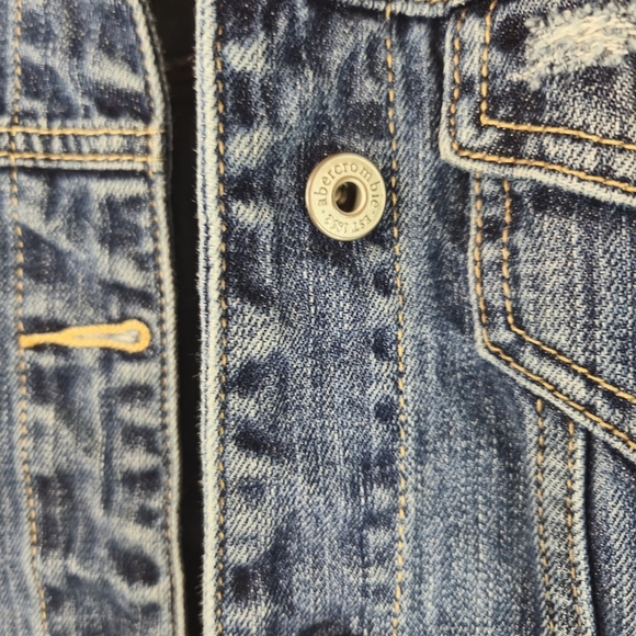 Abercrombie Kids Girl's Junior"s Blue Denim Jean Jacket Sz XL (16) - Picture 5 of 14